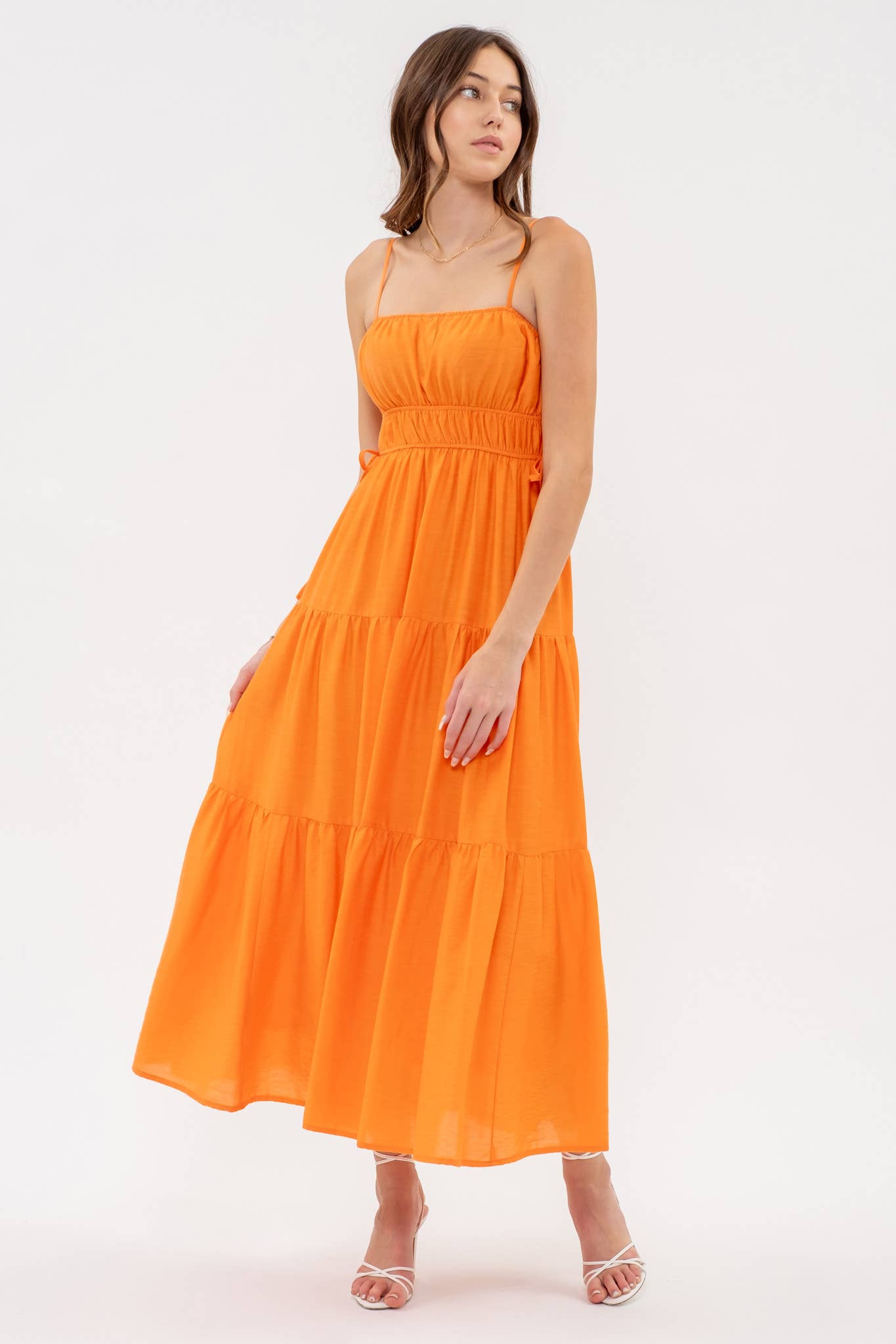 Orange Sherbert Midi Dress