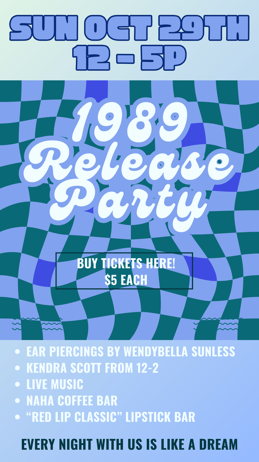 1989 Release Party Ticket