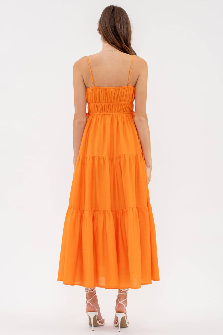 Orange Sherbert Midi Dress