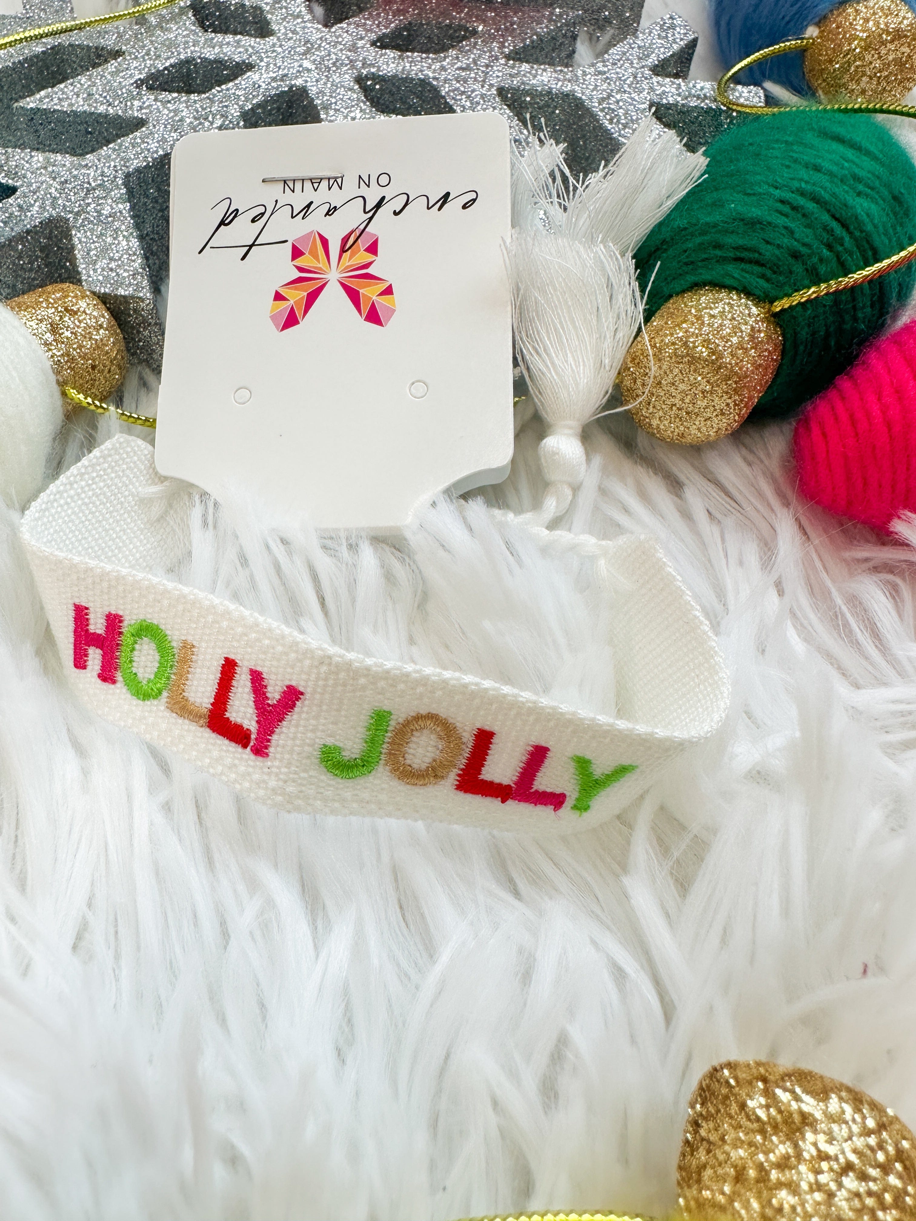 Holly Jolly Woven Bracelet
