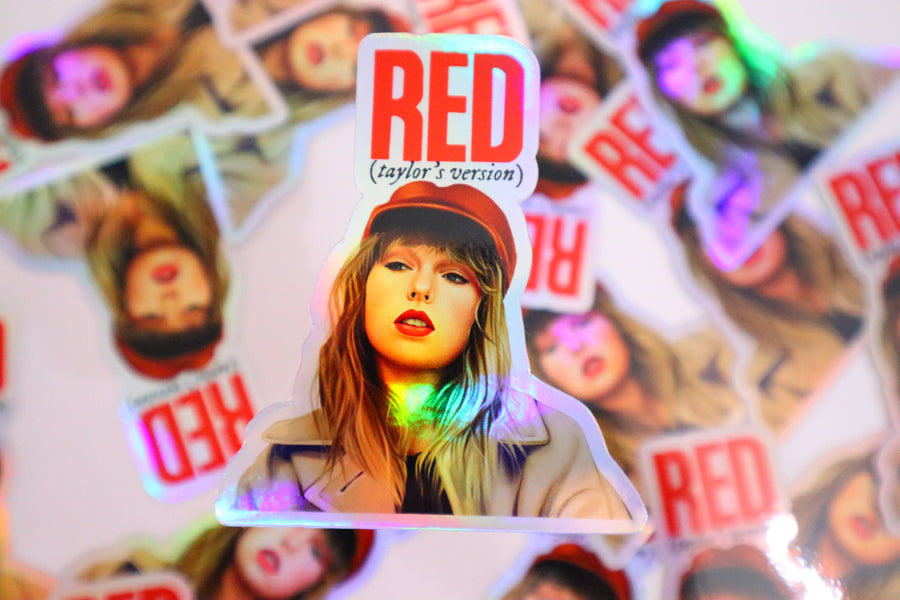 Red Holographic Sticker