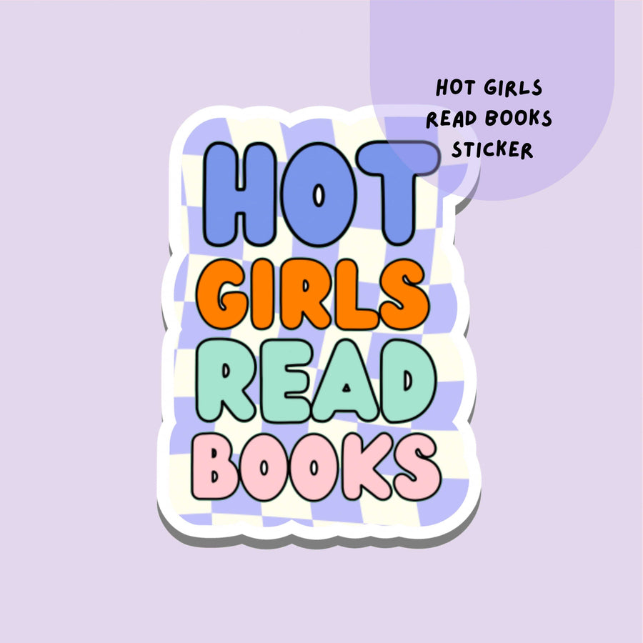 Hot Girls Read Books Sticker