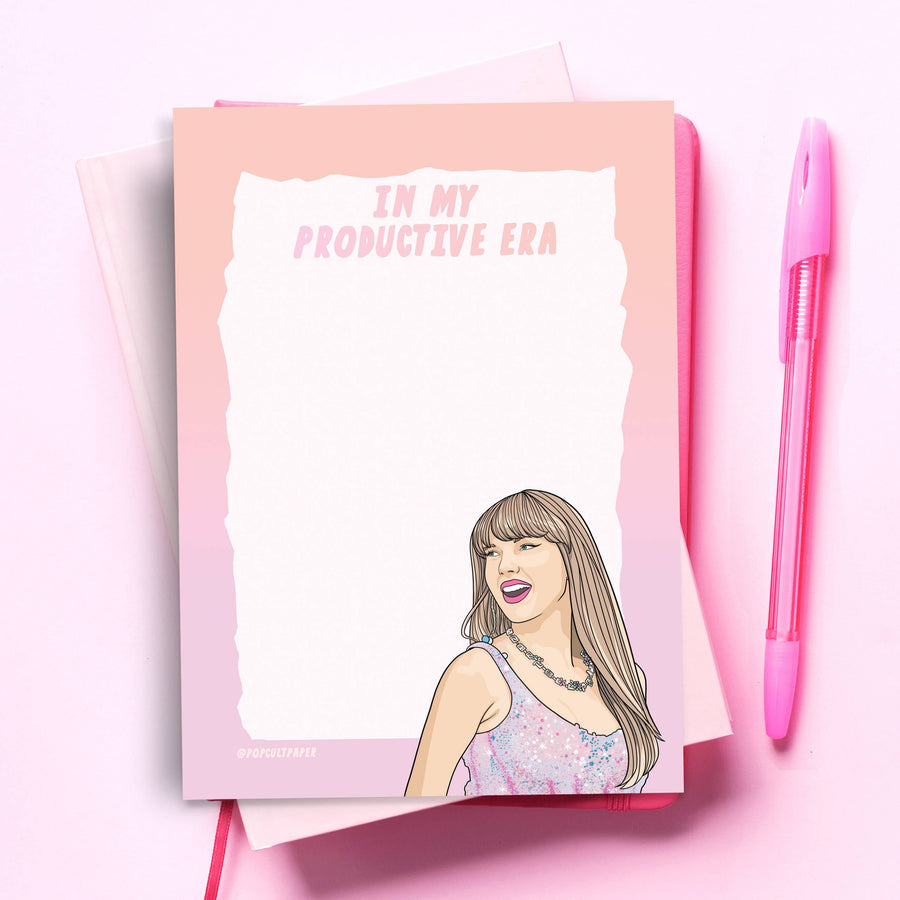 Productive Era Taylor Swift Funny Notepad - Pop Culture Pad