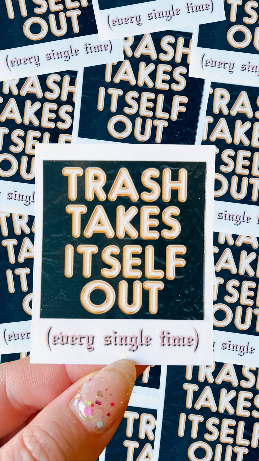 Taylor swift inspired waterproof sticker|trash takes itself