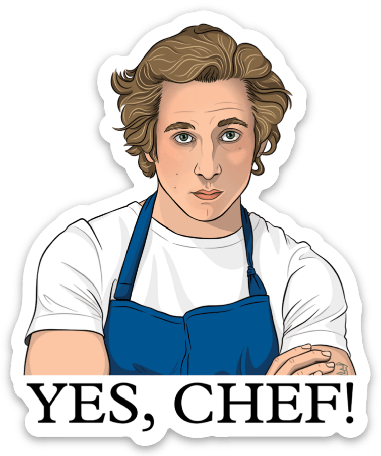 The Bear Yes, Chef! Die Cut Sticker