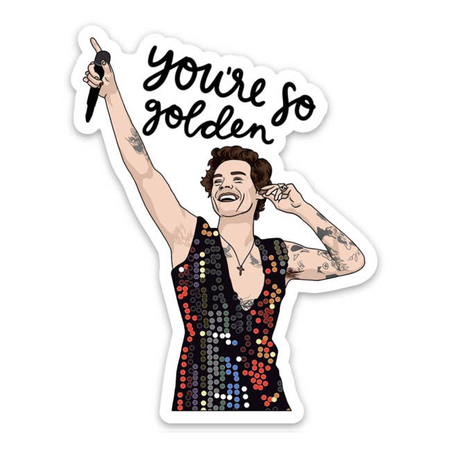 Harry Styles Golden Sticker